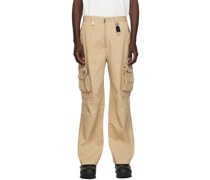 Beige Construction Cargo Pants
