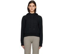 Black Paneled Hoodie