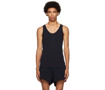 Navy Ribbed Tank Top