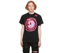 Black Spiral Apple Mesh-Eye T-Shirt