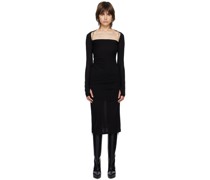 Black Scala Midi Dress