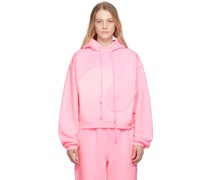 Pink Paneled Hoodie