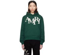 Green Staggered Hoodie