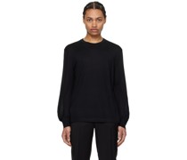 Black Curved Sleeve Sweater