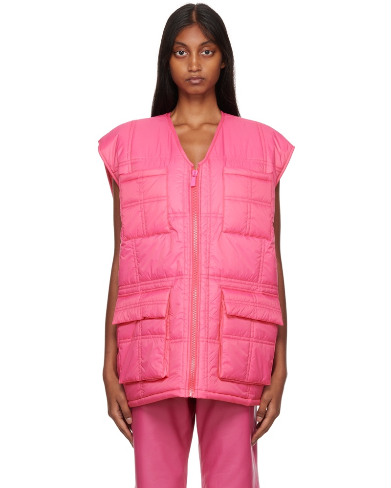 ROTATE Birger Christensen Damen Pink Ansof Vest