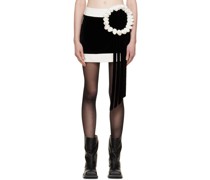 Black Flower Miniskirt
