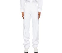 White High-Rise Five-Pocket Trousers