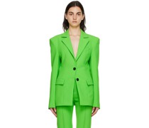 Green Polyester Blazer