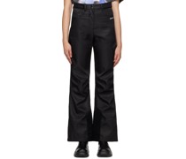 Black Paneled Trousers