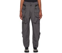 Gray Extended Cargo Pants