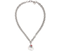 SSENSE Exclusive White JIWINAIA Edition 'I Heart LA' Baroque Pearl Necklace