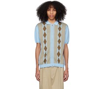 Blue Zip Polo