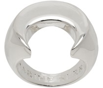 Silver Regenerated Brass Moon Ring