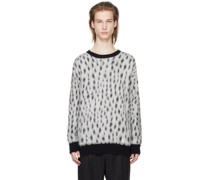 White & Black Leopard Sweater