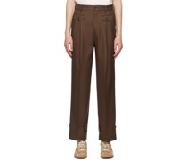 Brown 2Tuck Trousers