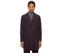 Purple Single-Breasted Coat