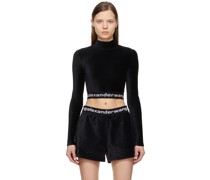 BlackLogo Elastic Turtleneck