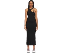 Black Fine Rib Mawga Dress