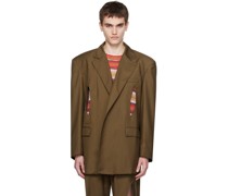 Brown Cutout Blazer
