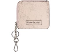 Pink Zip Leather Wallet