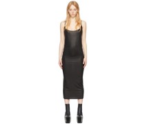 Black Viscose Midi Dress