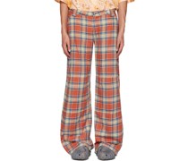 Orange Check Trousers