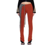 Red Paneled Trousers