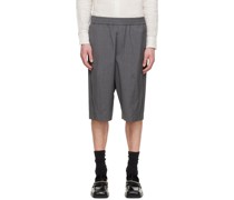 Gray Drawstring Shorts