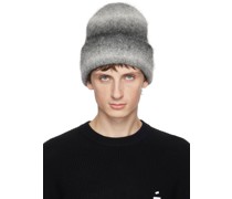 Black & Gray Moondog Beanie