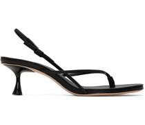 Black Wishbone 50 Heeled Sandals