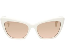 White Cat-Eye Sunglasses