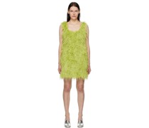 Green Galilea Faux-Fur Minidress