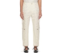 White Lace-Up Trousers