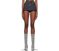 SSENSE Exclusive Black Denim Skort