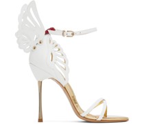 White Heavenly Heeled Sandals