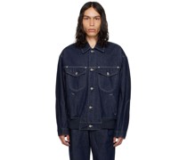 Indigo Contrast Stitching Denim Jacket