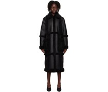 Black Patrice Faux-Leather Coat