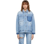 Blue Cut-Out Jeans
