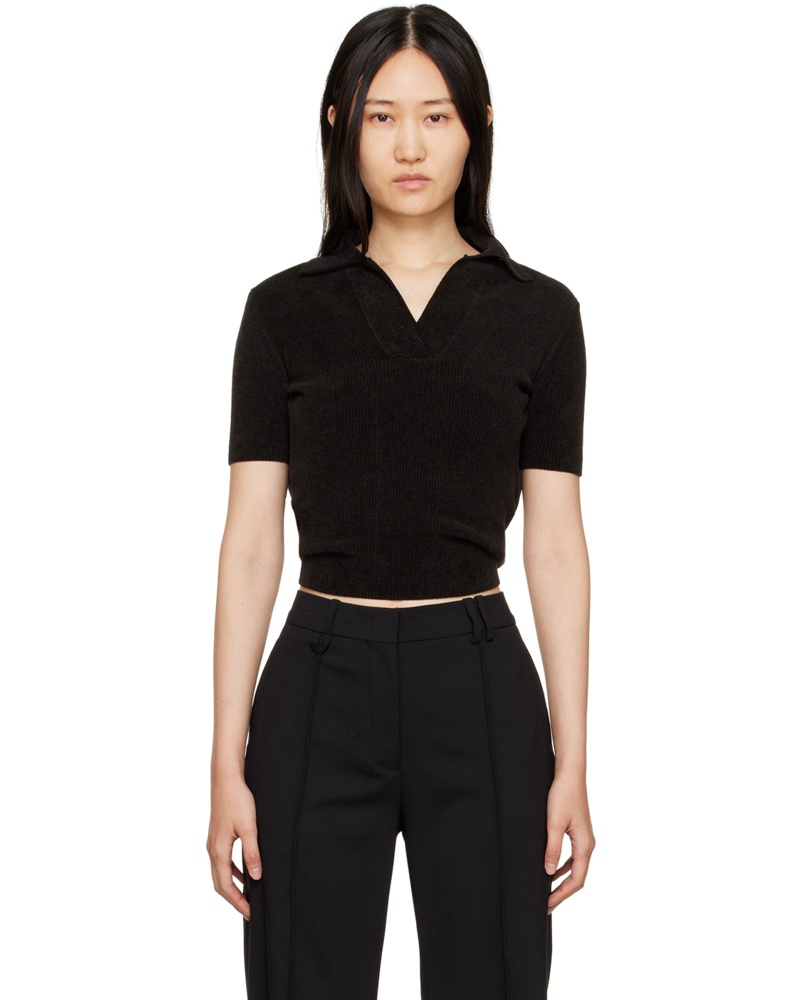 Jacquemus Damen Black 'Le Polo Bagnu' Polo