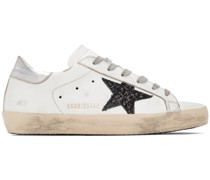 SSENSE Exclusive White Glitter Superstar Sneakers