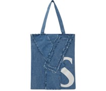 Blue Patchwork Tote