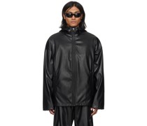 Black J-Micc Faux-Leather Jacket