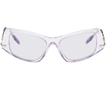 Purple Geometric Cat-Eye Acetate Sunglasses