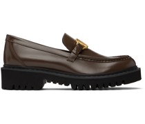 Brown VLogo Loafers