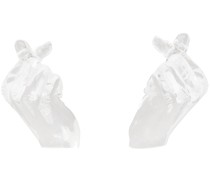 Transparent Midi Finger Heart Earrings