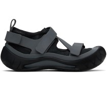 Black & Gray Nina Christen Edition Cluster X Sandals