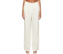 White Crinkled Trousers