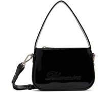 Black Mini Rhinestone Logo Bag