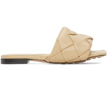 Beige Intrecciato Lido Sandals