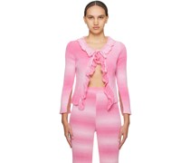 Pink Self-Tie Cardigan